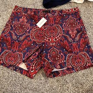 Paisley Banana Republic SHORTS SZ 14 NWT 5” inseam